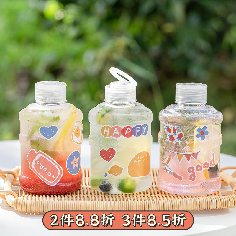 Milk Tea Bottle Stickers Baking Drink Bottle Labels Food Packaging Closure Sweet Milk Tea Cup Cute Cartoon
