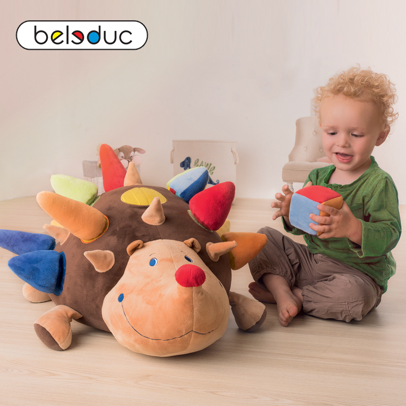German Beileduo Hedgehog Oscar Plush Toy Infant Educational Early Learning Toy Color Recognition Environmentally Friendly