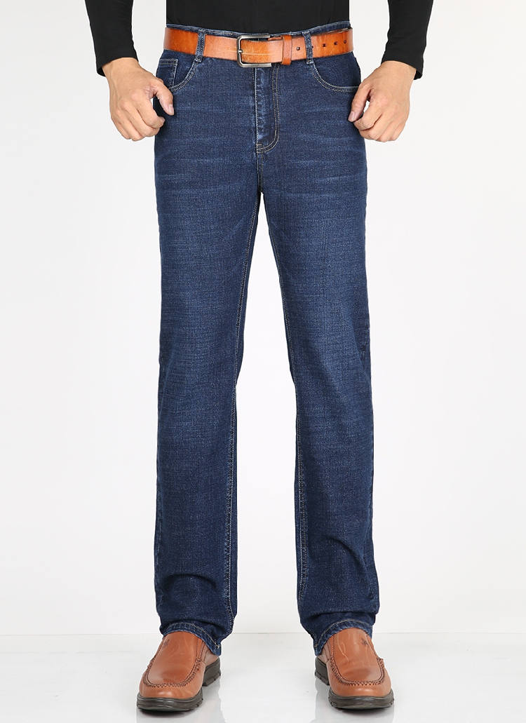 Apple thương hiệu quần jean nam táo chính hãng cotton thẳng trung tính cao eo cha tải mùa thu và mùa đông dày phong cách vintage nam