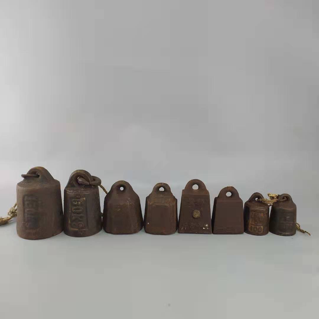 Folklore old objects old scales iron weights round weights square weights antique nostalgic collection miscellaneous retro decoration ornaments