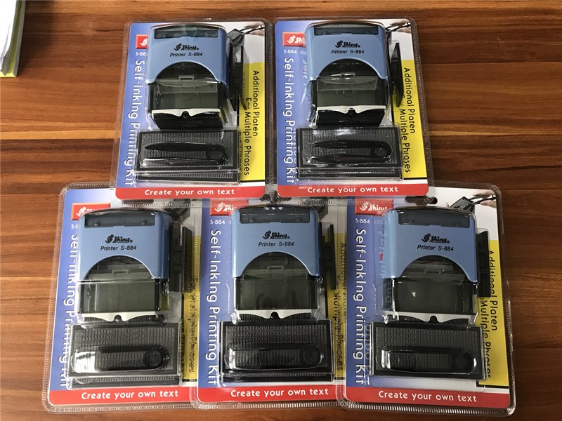 Shiny Xinli S-884 alphanumeric letters free combination stamp grain combination seal card slot movable type back ink printing
