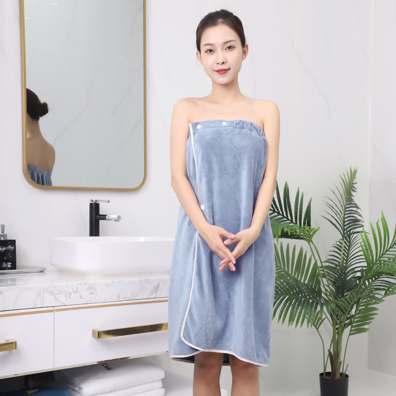 Beauty salon Breast Bath Skirt Bath Towel Woman can be worn with wrap soft towel material water suction speed dry without falling hair home with bathrobe