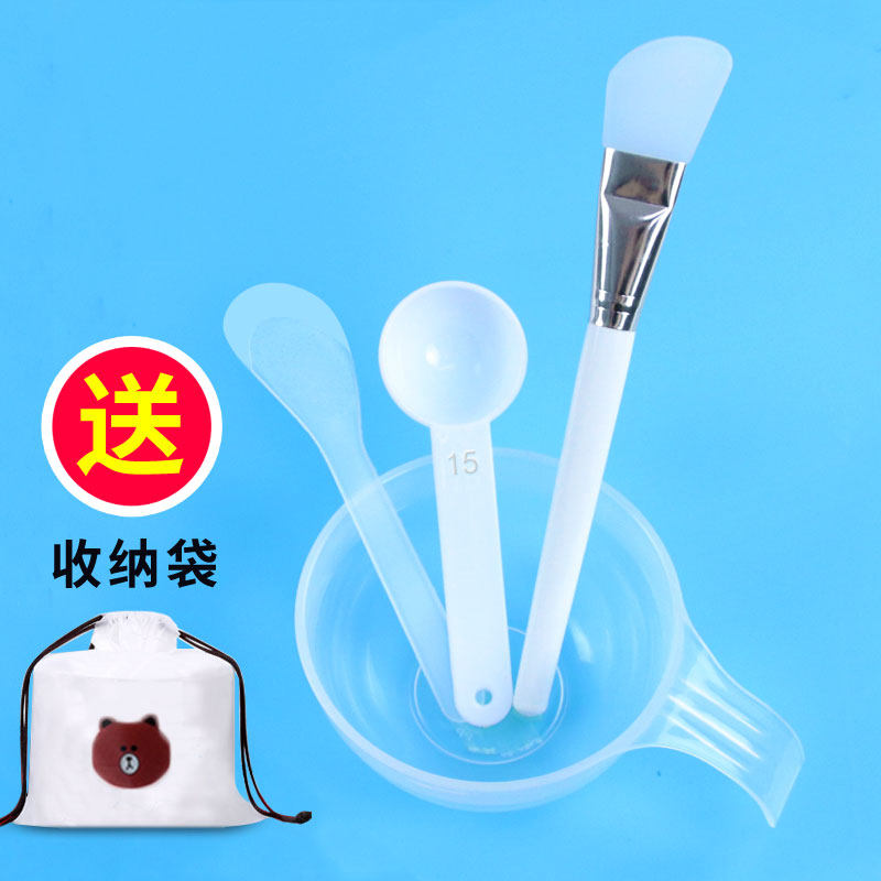 Mask Bowl Set of 4 and Brush Silicone Hair Facial Conditioner Spa Makeup Conditioner Mask Bowl Beauty Supplies Tools