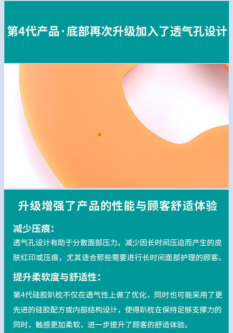 U- типа подушка 2024新款加厚美容院硅胶趴枕垫脸枕头按摩床spa无痕防滑按摩俯枕 Work clothes