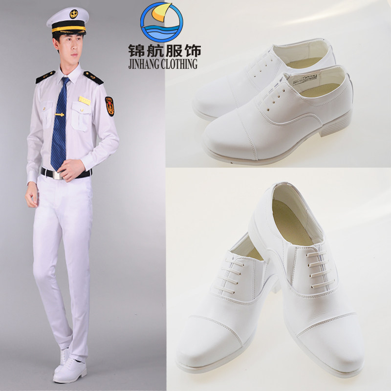 Limited Edition Men's Working Leather Shoes Business Casual Set Foot White Seamen Student Master Turbine Yacht Leather Shoes