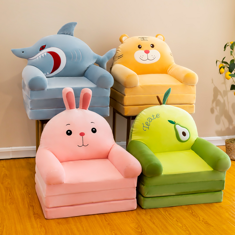 Children's folding small sofa net red vibrato with the same dual-purpose sofa bed princess cartoon lying sleeping cute sofa chair