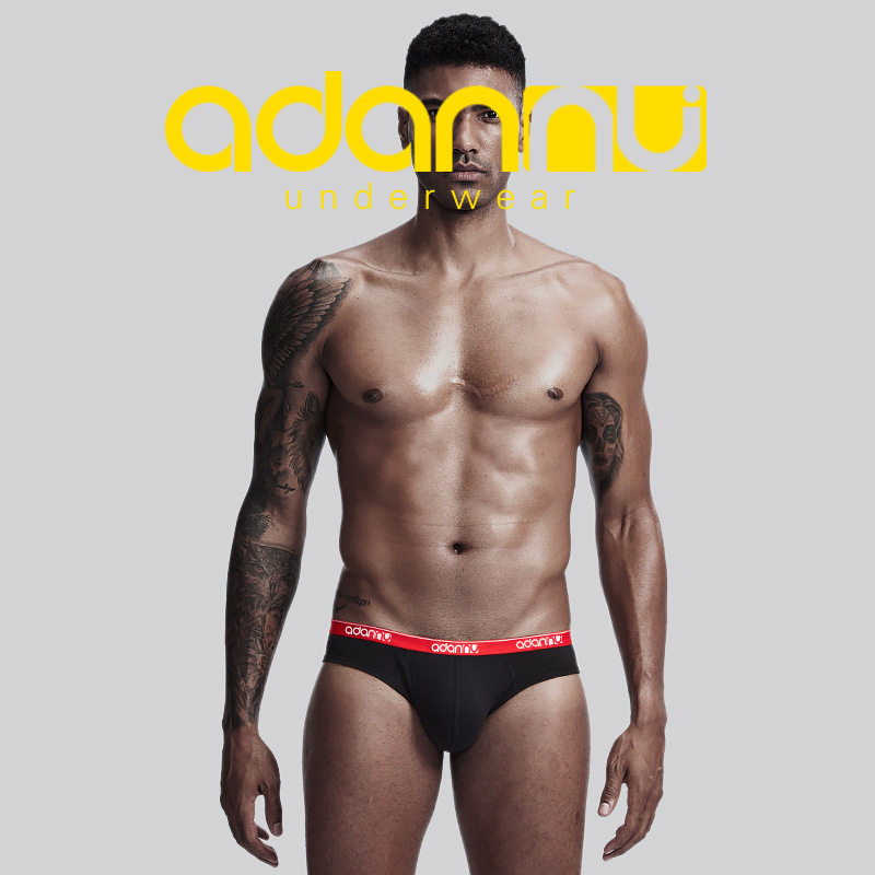 ADANNU shrimp leather PDD exploits for men's underwear pure cotton low waist U convex large sacks bag bikini triangle pants male AD41