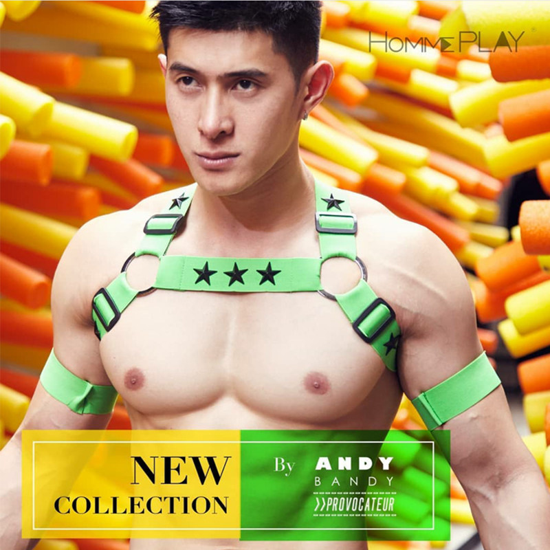 Men's shoulder strap chest with chest strap sexy bunches with bar performance