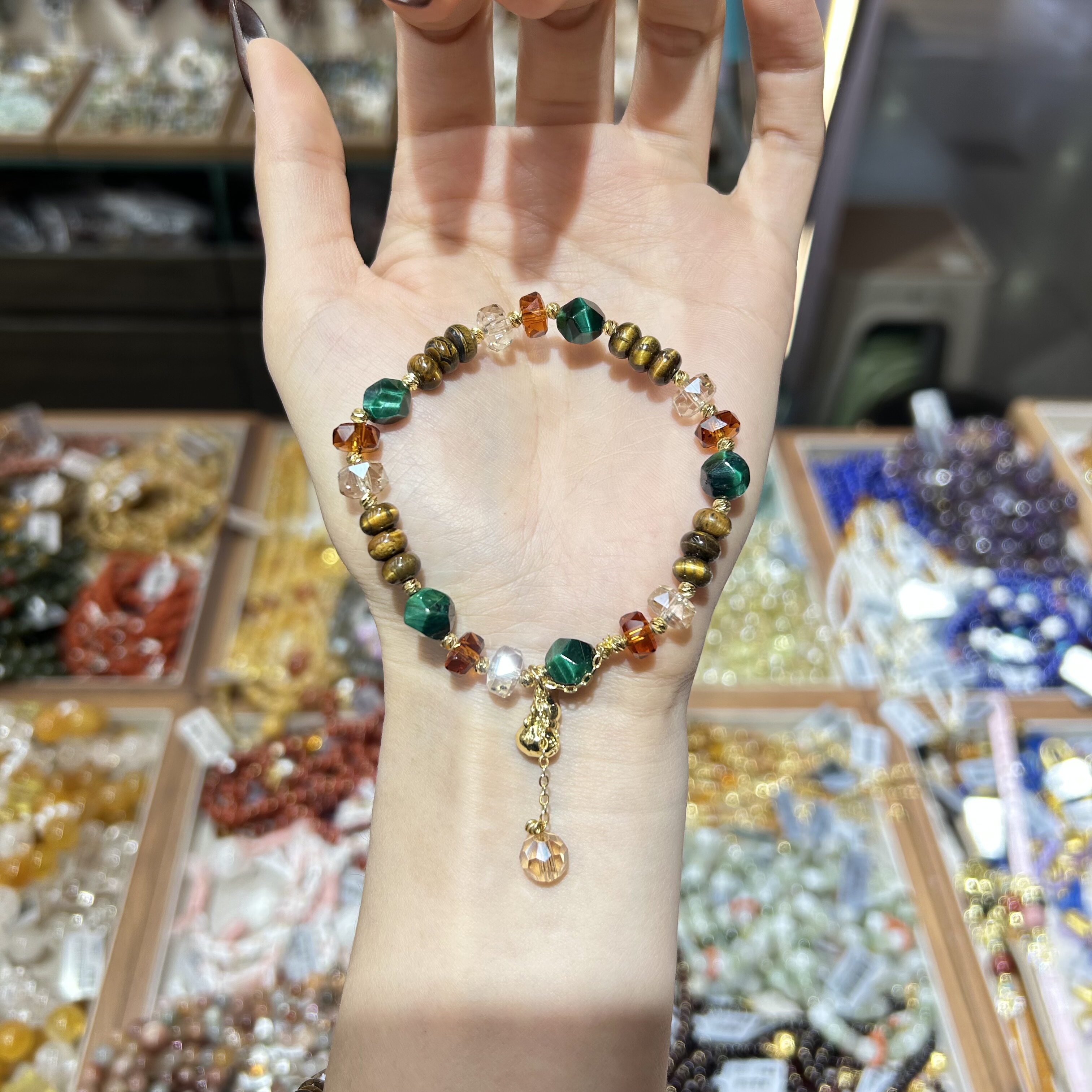 タイガーアイ、マラカイト、ジルコン 7.7