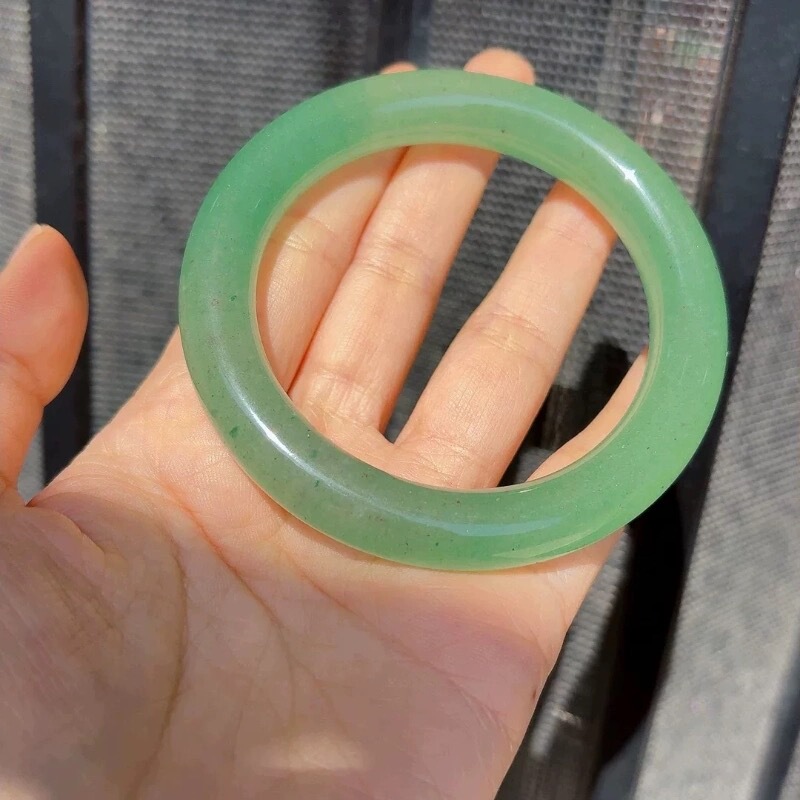 Natural Dulong Jade 56mm Ring-Shaped Bracelet (with Certificate, Consignment Items Are Non-Returnable) Natural Dulong Jade 56mm Ring-Shaped Bracelet (with Certificate, Consignment Items Are Non-Returnable)
