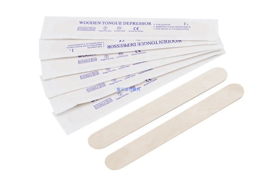 Tongue presser Disposable sterile children's oral muscle training doctor adult oral examination Wooden tongue presser stick independent bag