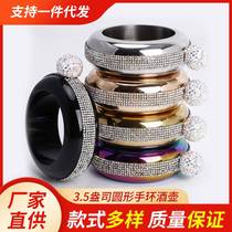 304 Stainless Steel Diamond Bracelet Flask Portable 3 5 oz Round White Wine Bottle Bracelet Flask