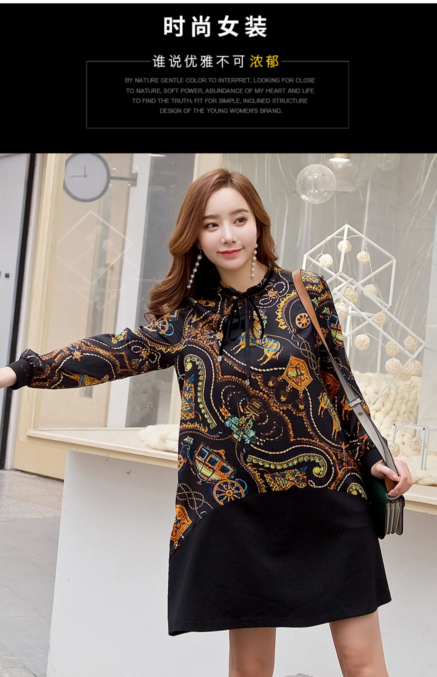 Ou Shiman Jin 2019 xuân mới khí chất lụa khâu váy nữ váy ngắn J19AL1777 - Sản phẩm HOT váy thiết kế đẹp