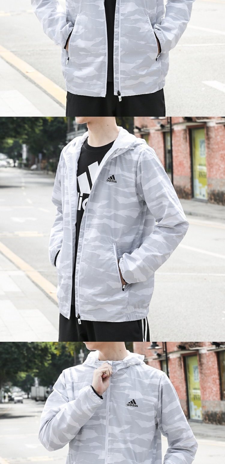 Adidas adidas 19 mùa xuân nam thể thao trùm đầu áo khoác giản dị DW4652 - Áo khoác thể thao / áo khoác áo khoác anta