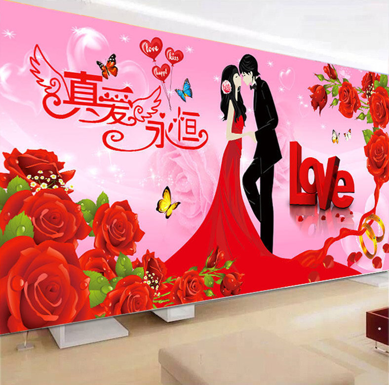 Diamond painting 2021 new European-style full drilling living room wedding wedding happy bedroom wedding lovers true love Eternal cross stitch