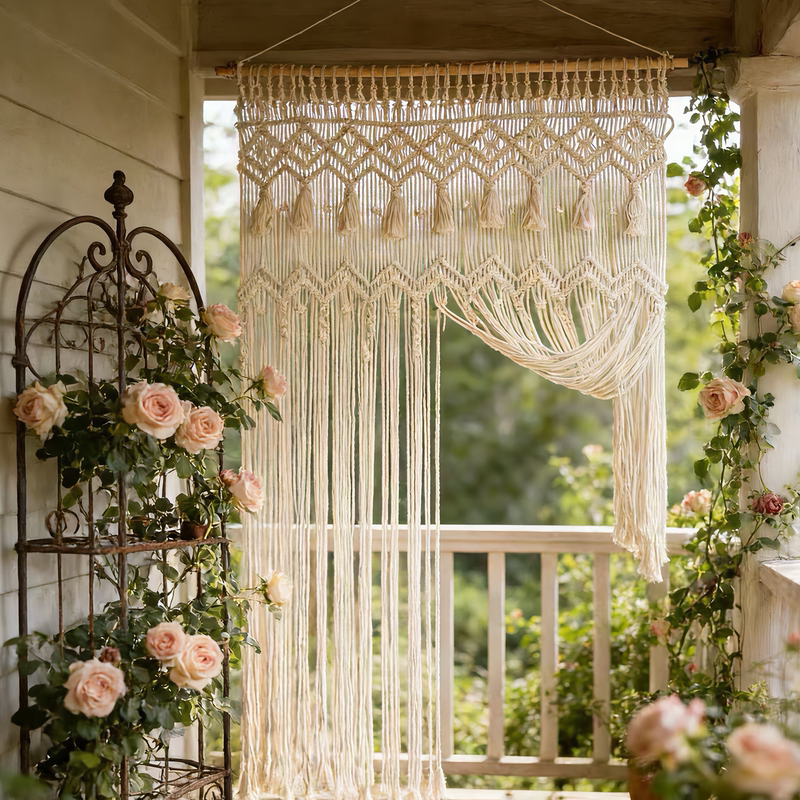 Woven Door Curtain Partition Curtain Bohemian Tapestry No-Drill Bedroom Entrance Cover-Up Homestay Decoration Simple Woven Door Curtain Partition Curtain Bohemian Tapestry No-Drill Bedroom Entrance Cover-Up Homestay Decoration Simple
