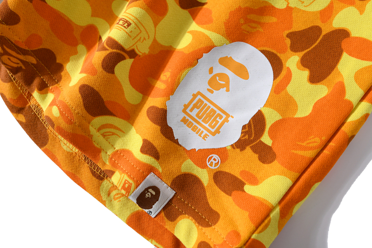 APE Peace Elite Orange Camo Sport Shorts Unisex
