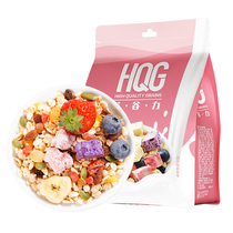 HQG Meiguli-free ready-to-eat nutrition meal replacement fruit cereal yogurt block fruit cereal oats crispy 400g