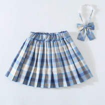 Girl Half Body Dress Summer Child Short Dress Spring Autumn Great Boy Checkered College Wind Little Girl Jk 100 Pleated Skirt