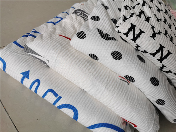 Kg ~ brand white cotton alphabet printed mask T pit knit fabric four modes 14 yuan kg