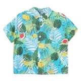 Летняя тонкая пляжная рубашка для мальчиков, короткий рукав, пляжный стиль