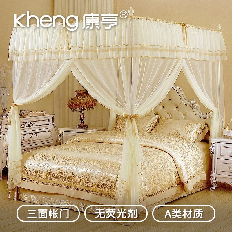 Mosquito net household old-fashioned 2 meters 1 8m1 5m bed floor-to-ceiling encryption court princess wind pattern ledger 2 0x2 2 1 2 meters