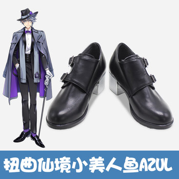 E5738 Twisted Wonderland Cosplay Shoes Little Mermaid Azul Anime Shoes Update