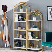 Nordic living room bookshelf storage rack storage rack bathroom bathroom finishing iron storage rack floor rack bedroom