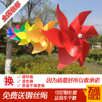 String rope windmill windmill six-leaf solid color wedding decoration transporter hexagonal windmill outdoor windmill wholesale