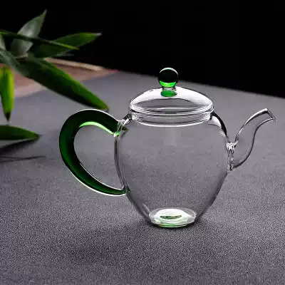 Taiwan hoe glass teapot beauty shoulder pot transparent heat-resistant glass filter bubble teapot kung fu tea set small teapot
