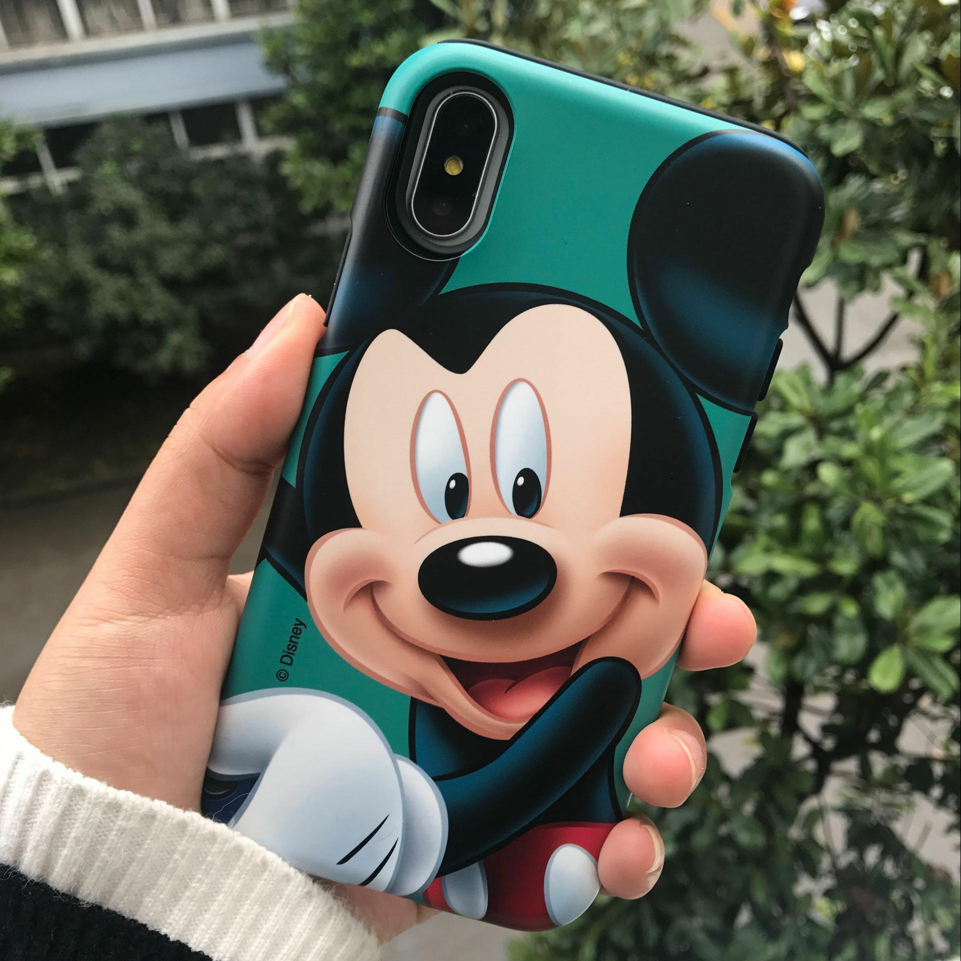 Clear cabin Disney Minimic apple XS cartoon mobile phone shell iPhone X double layer anti-fall X protective shell 10