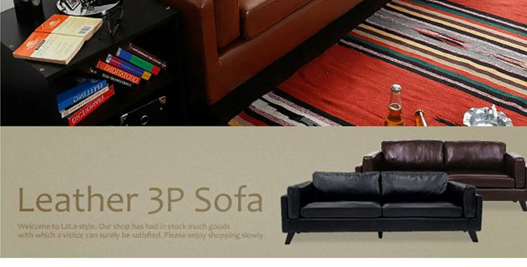 căn hộ nhỏ sẵn sàng sofa đen văn phòng văn phòng kiểu Nhật Ghế sofa quán cà phê da Bắc Âu duy nhất đôi ba - Ghế sô pha