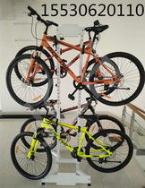 JCH304 double-pillar four-car bicycle display stand mountain bike display rack rack hanger
