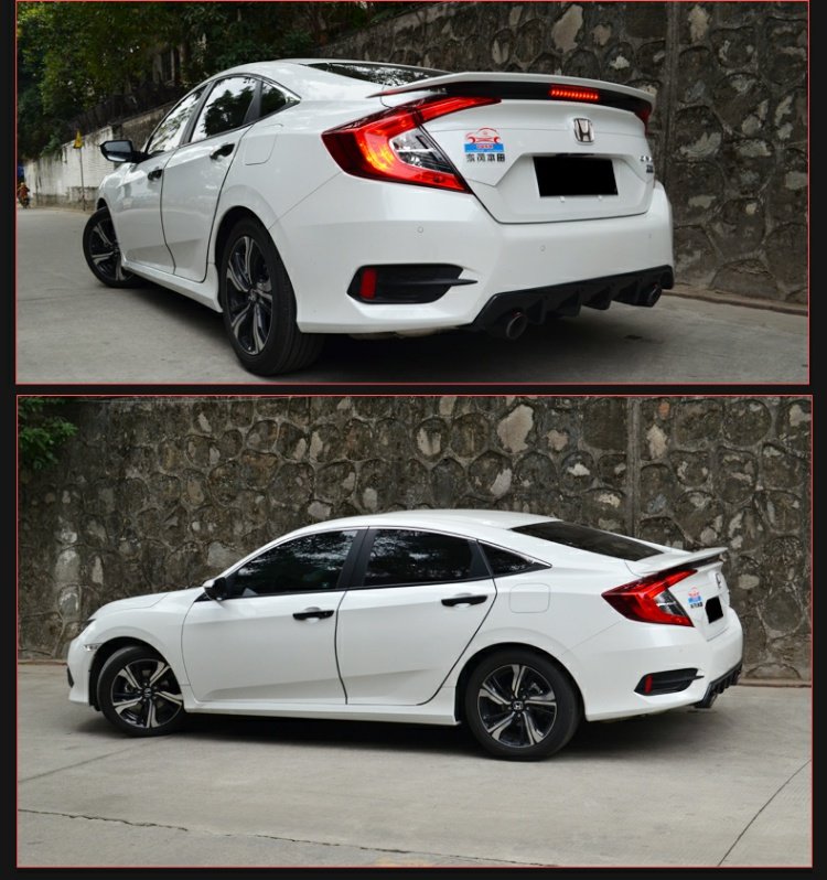 2016 Honda 10th thế hệ Civic tail Thái Lan phiên bản rs với ánh sáng đuôi sửa đổi cánh gió miễn phí đấm sơn hai màu