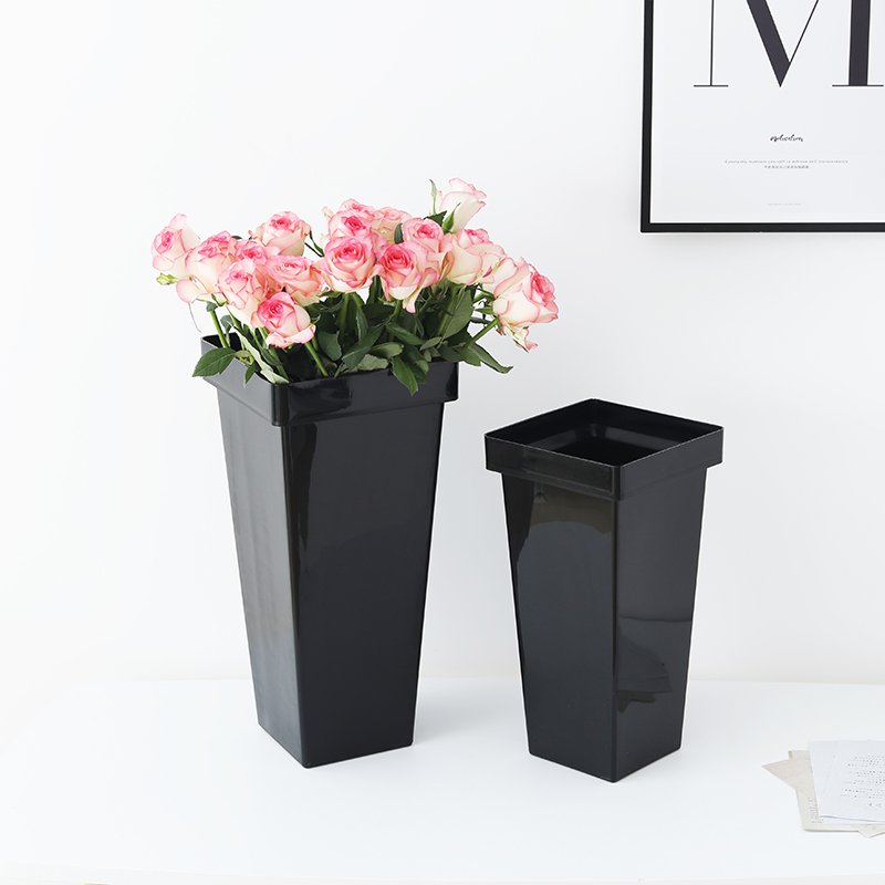 Square plastic flower barrel flower bouquet thicken flowers flower barrel thickened durable flower barrel Home Flowers Bucket Large flower Bottled Water Bucket-Taobao