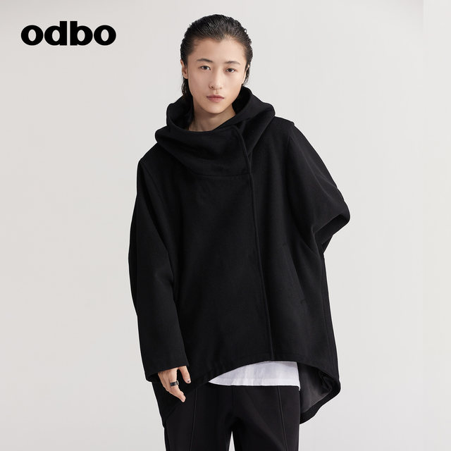 odbo/ODIBIO ເສື້ອຄຸມຂົນສັດແມ່ຍິງດູໃບໄມ້ລົ່ນແລະລະດູຫນາວຂອງແມ່ຍິງທີ່ມີຂົນສັດທີ່ມີຄວາມຍາວກາງສອງດ້ານ