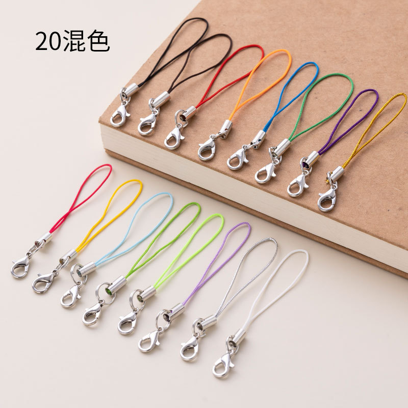 10-Pack DIY Jewelry Accessories Lobster Clasp Phone Strap Crafts Colorful Small Lanyard Toy Hanging Rope Pendant Rope