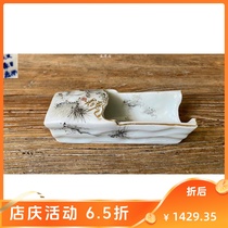 The Supreme Room Meiji Period Egara Zengoro ink painting everything goes well pine crab towel tube teacup