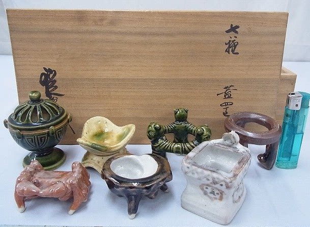 (to revered house) Yamaguchi ingot iron for seven-color seven porcelain cover-placing boxes