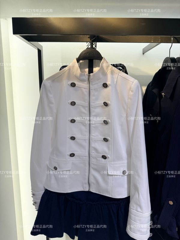 May Zara Domestic Purchasing Agent Women's Clothing Long-Sleeved Stand-Up Collar Button-Decorated Zipper Blazer 2790498 251 May Zara Domestic Purchasing Agent Women's Clothing Long-Sleeved Stand-Up Collar Button-Decorated Zipper Blazer 2790498 251