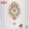 Lisheng European wall clock Silent living room retro clock swing hanging watch Creative pastoral style decoration household quartz clock