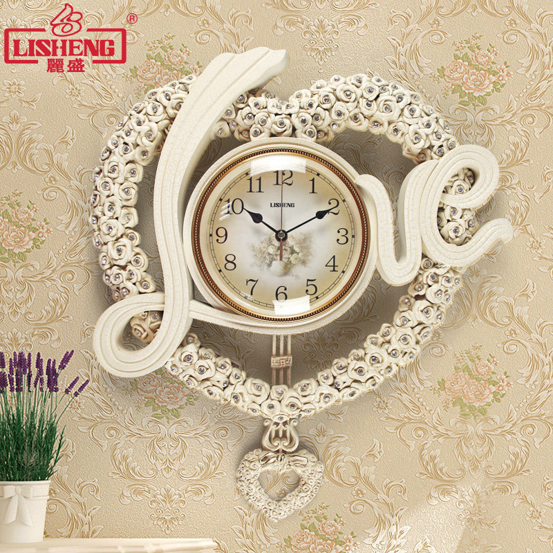 Lisein Eurostyle Hanging clock Living room mute quartz clock Performance Deminimalist Creative Pendulum clock Decorative Clock Bedroom Wall Clocks-Taobao