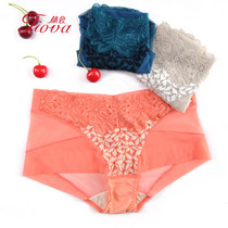 Experience Pants Women Feel Transparent Thin Mesh Yarn Pants Head Low Waist Lace Cotton Crotch Lady No Marks Flat Angle Pants NP1291