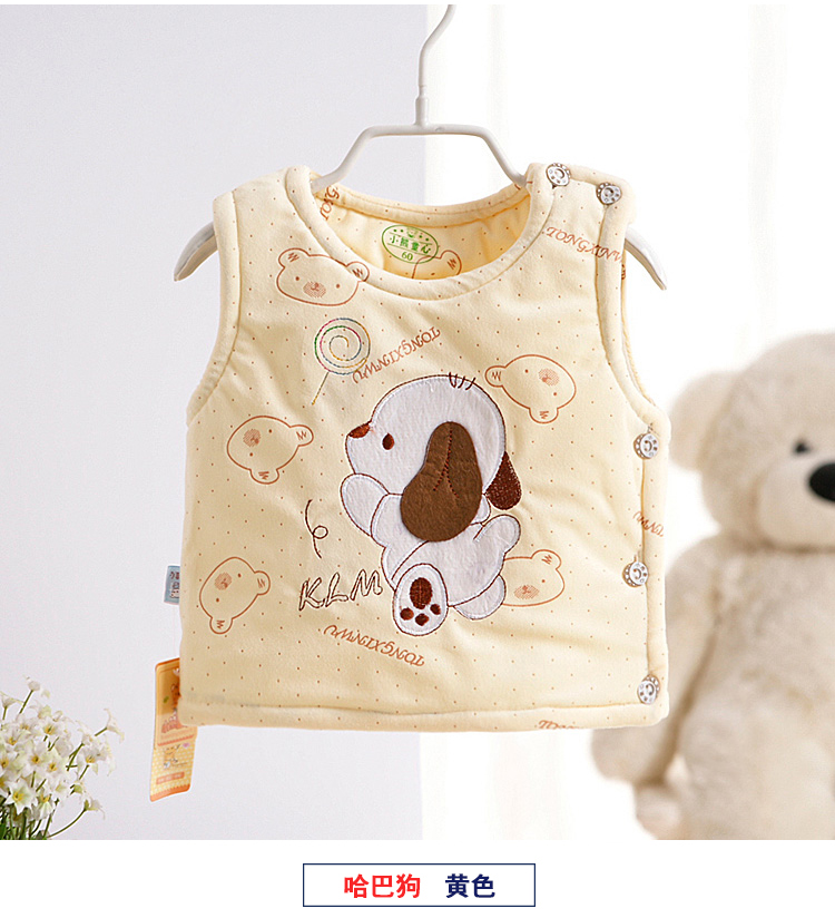 Áo vest cho bé mùa thu và cotton dày cộng với nhung ấm cho nam và nữ áo khoác bé gái