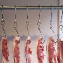 Hanging meat hook Stainless steel large commercial pointed thick meat hook Beef and mutton hook Hanging meat iron pork hook Butcher