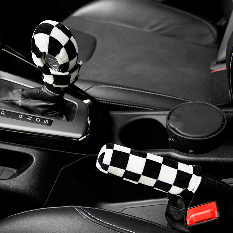 Winter plush car gear sleeve warm shift glove universal hand brake kit