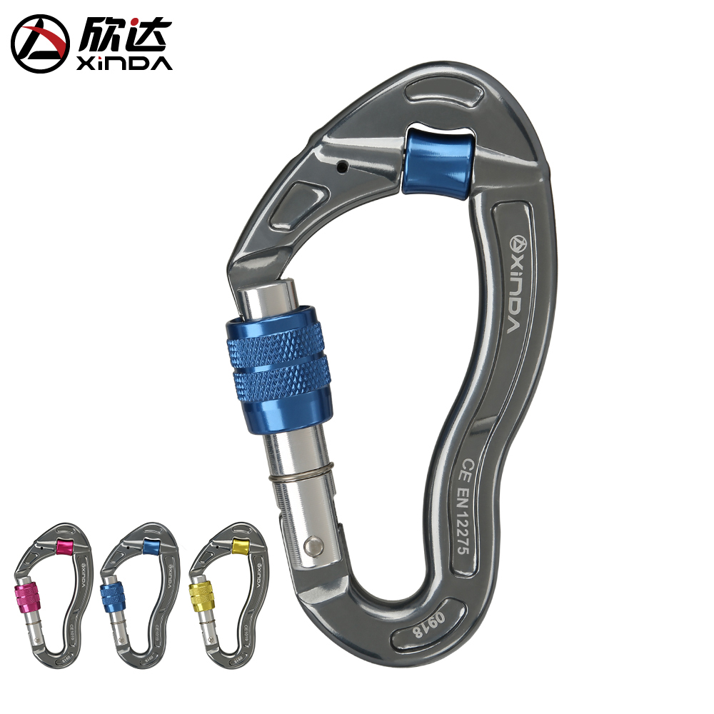 Xinda Xinda outdoor tactical wear-resistant rope main lock quick-hanging climbing rescue rock climbing equipment mountaineering main lock buckle