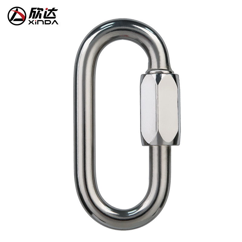 Xinda 304 stainless steel Mellon lock Mellon lock Outdoor rock climbing main lock carabiner safety buckle Fast hanging load-bearing buckle