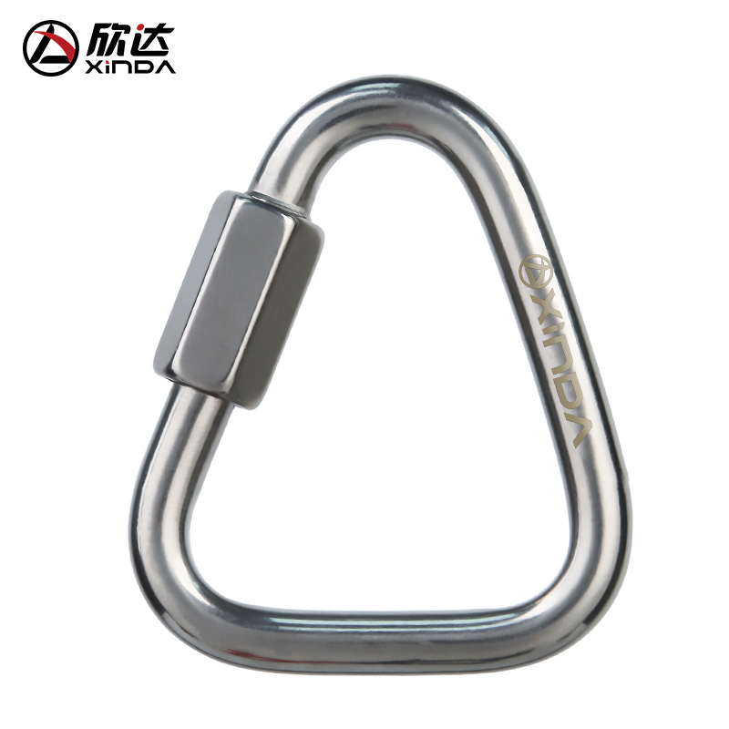 Xinda 304 stainless steel connecting ring Mellon lock Mellon lock Triangle lock Outdoor rock climbing equipment mountaineering safety buckle