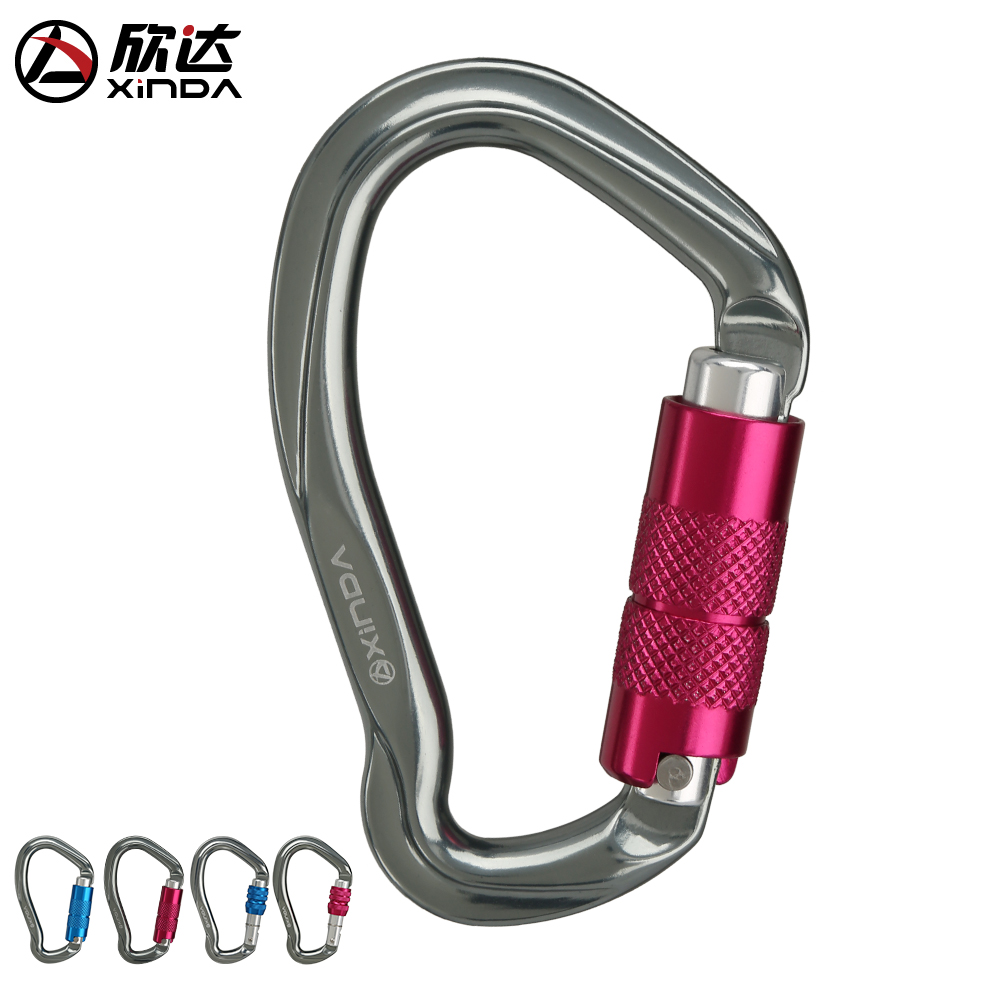 Xinda outdoor professional climbing main lock automatic main lock climbing lock climbing lock climbing carabine protect lock climbing equipment